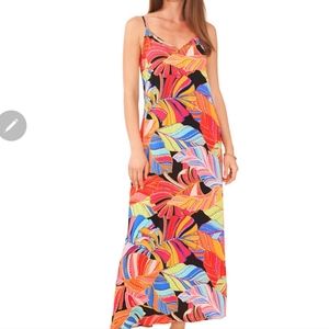 Vince Camuto Maxi Dress, Large, Orange Red